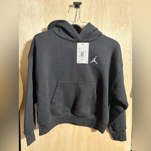Youth Girls Nike Black Hoodie with Jordan Logo